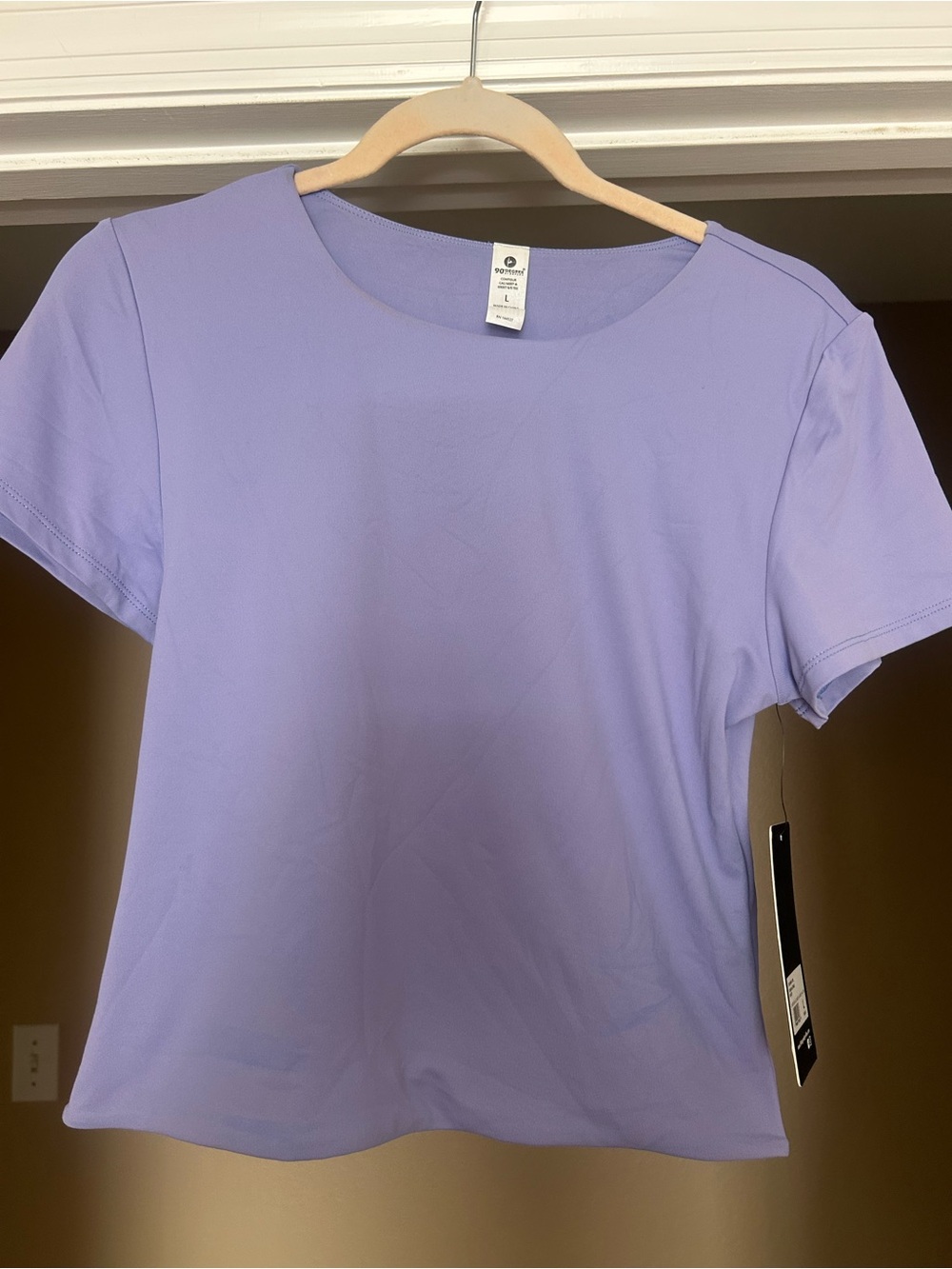 90degree by reflex- NWT- contour tee-Lavender- stretch athletic top